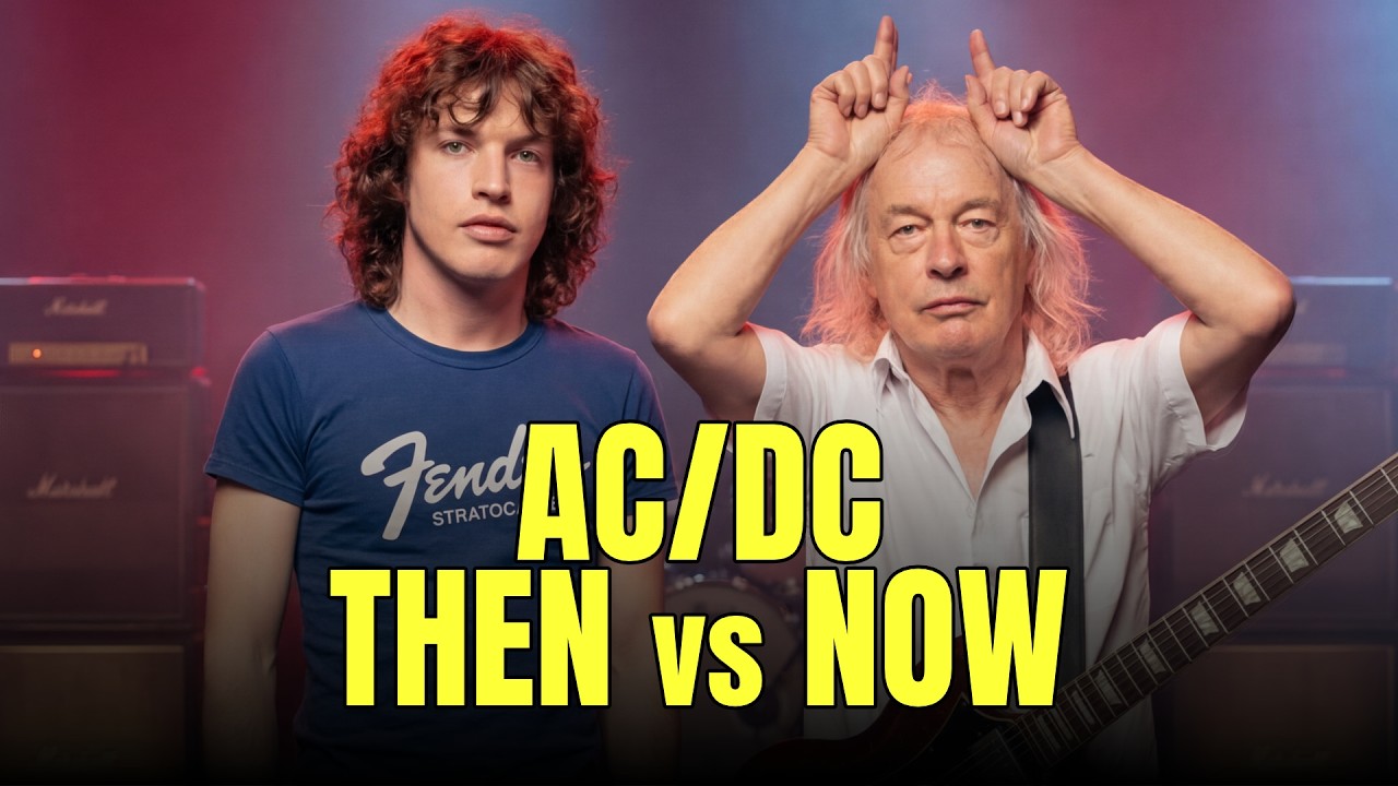 AC/DC Then and Now (1970s&ndash;2026) ⚡🎸 Band Members Through Decades #thenandnow #nostalgia #80srock