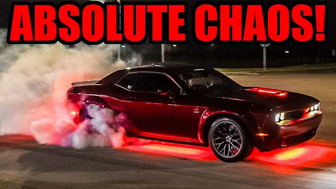 ABSOLUTE CHAOS AT AN INSANE CAR MEET! (BURNOUTS, DONUTS, FULL SENDS - MODIFIED CARS GO CRAZY!)