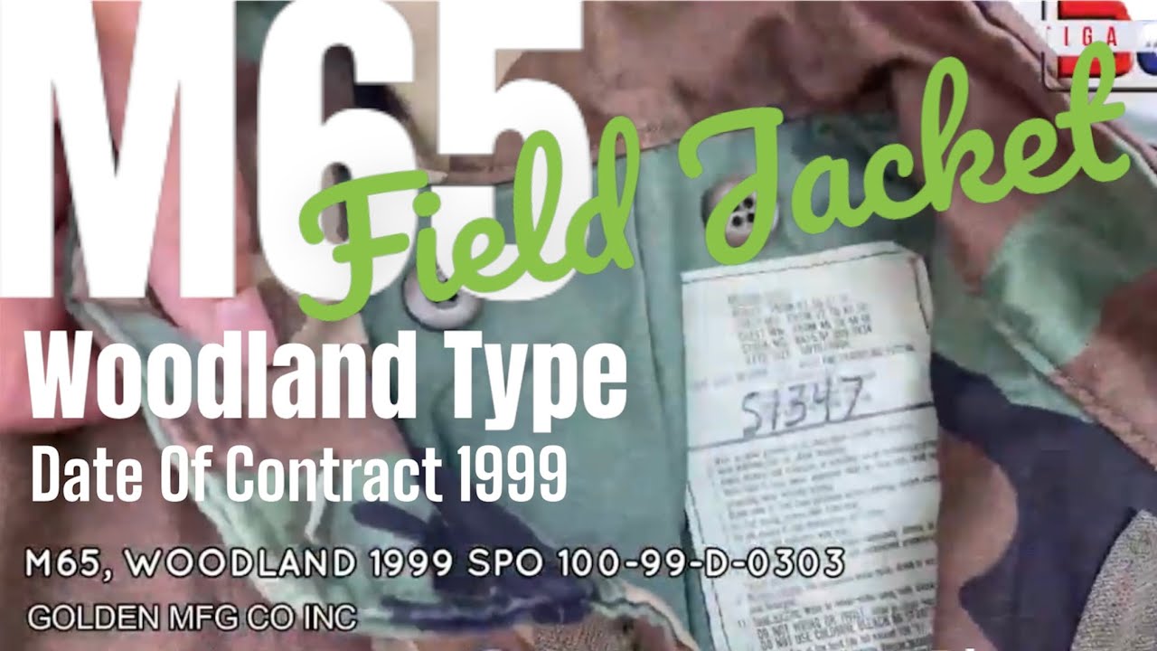 M65 Field Jacket WOODLAND 1999 SPO 100-99-D-0303 GOLDEN MFG CO INC