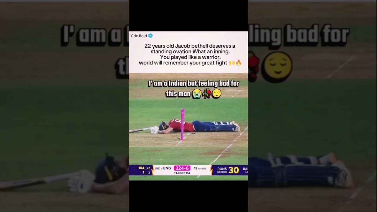 22-Year-Old Jacob Bethell Scares India with Record-Breaking 100! 🏴󠁧󠁢󠁥󠁮󠁧󠁿 vs 🇮🇳#jacobbethell #viral