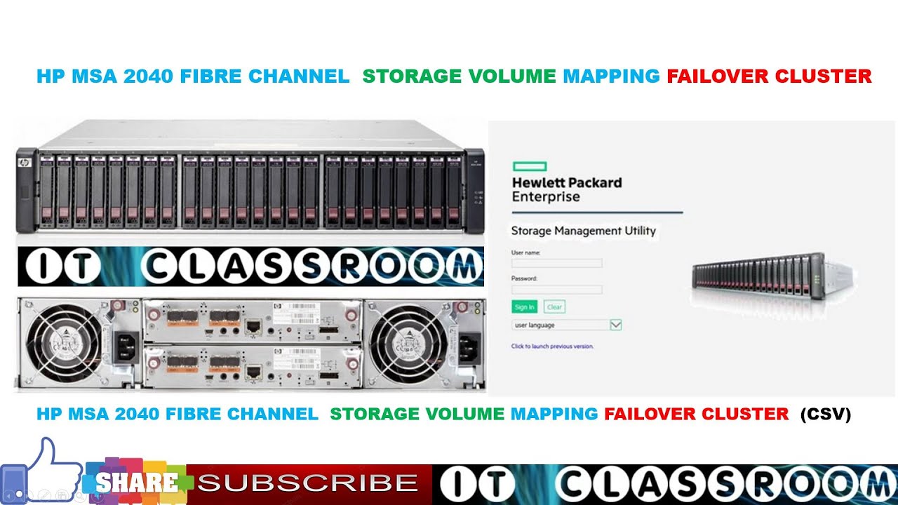HP MSA 2040 FIBRE CHANNEL STORAGE -VOLUME MAPPING IN WINDOWS FAILOVER CLUSTER