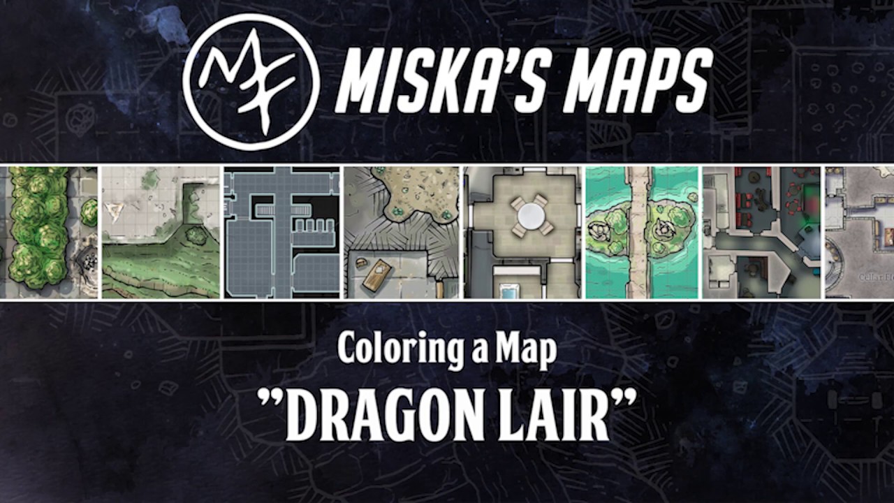 CARTOGRAPHY TIME-LAPSE:  Coloring a Dragon Lair Fantasy RPG Map
