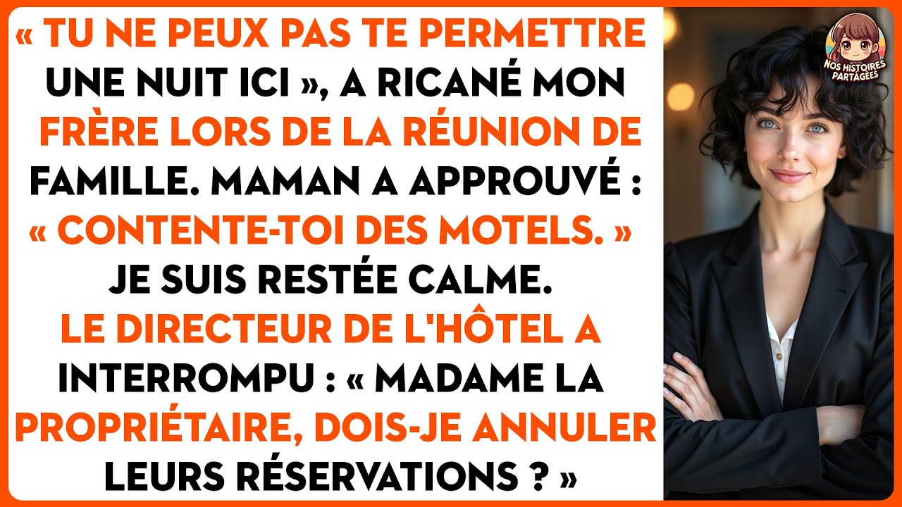 « Tu ne peux pas te permettre une nuit ici », a ricané mon frère lors de la réunion de famille.