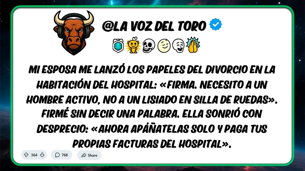 Mi esposa me lanzó los papeles del divorcio en la habitación del hospital: firma necisito a un...