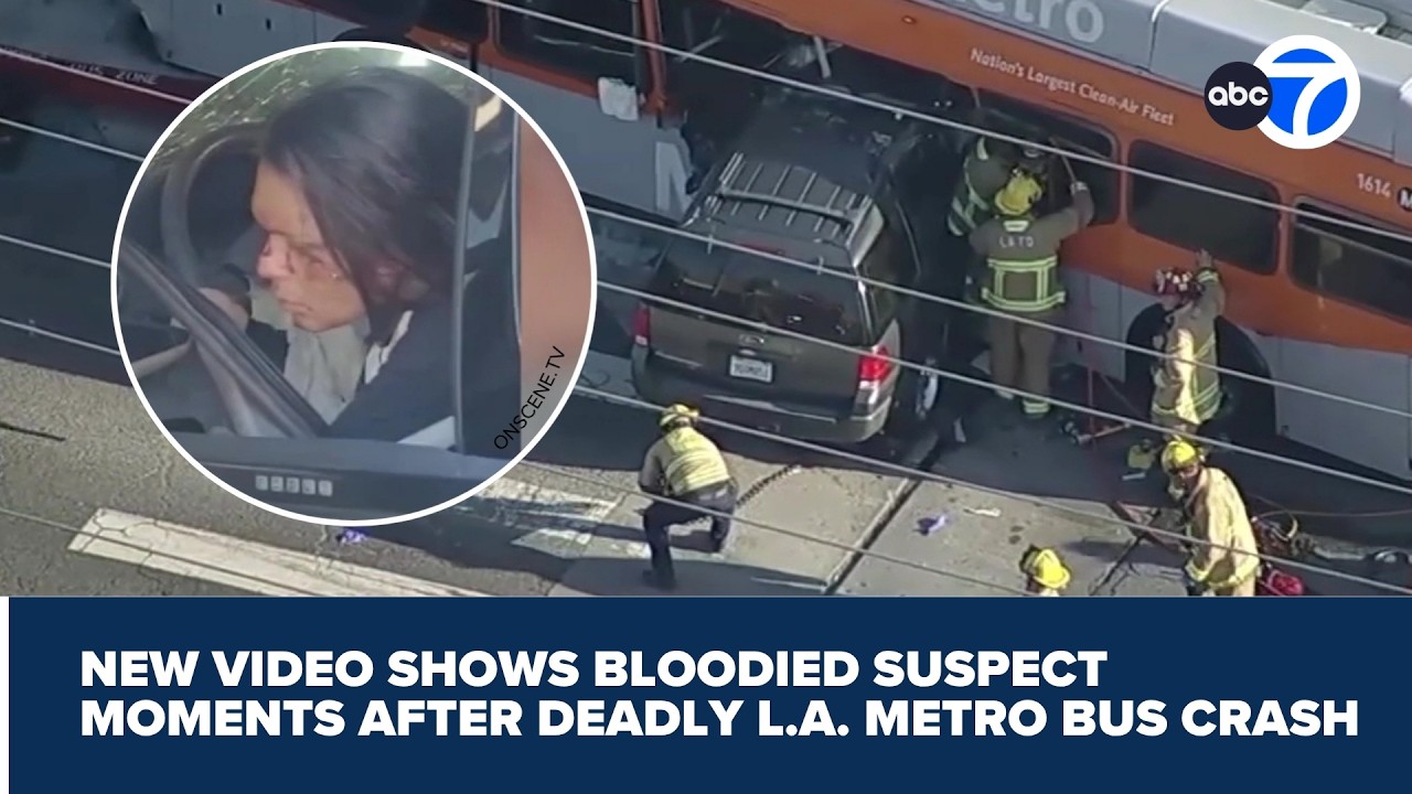 New video shows bloodied suspect moments after deadly Metro bus crash in Chatsworth