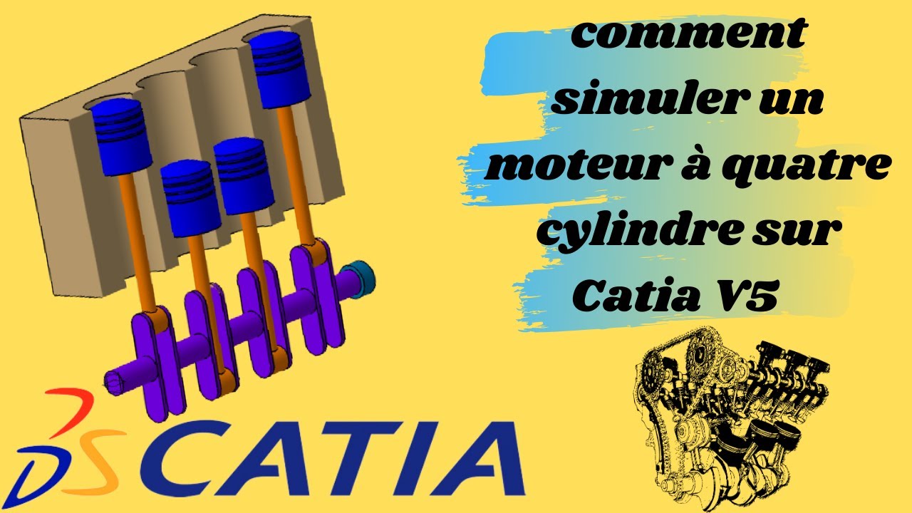 Assemblage et simulation d'un moteur à 4 cylindre