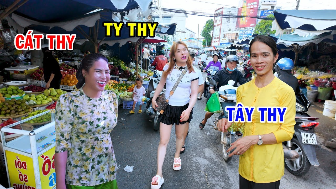 Ty Thy, Cát Thy và Tây Thy giống nhau như 3 chị em - Ty Thy Vlog Gỏi đu đủ
