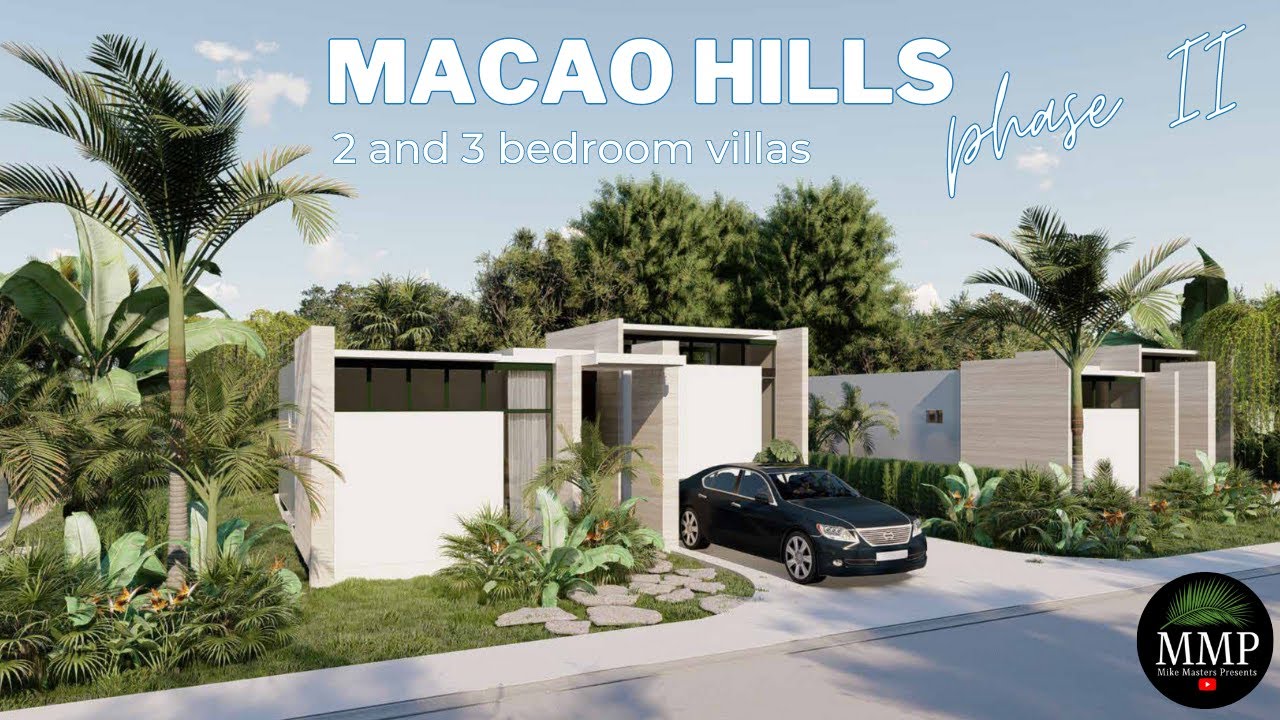 2 and 3 bedroom villas in Macao Hills Phase 2 - MACAO PUNTA CANA