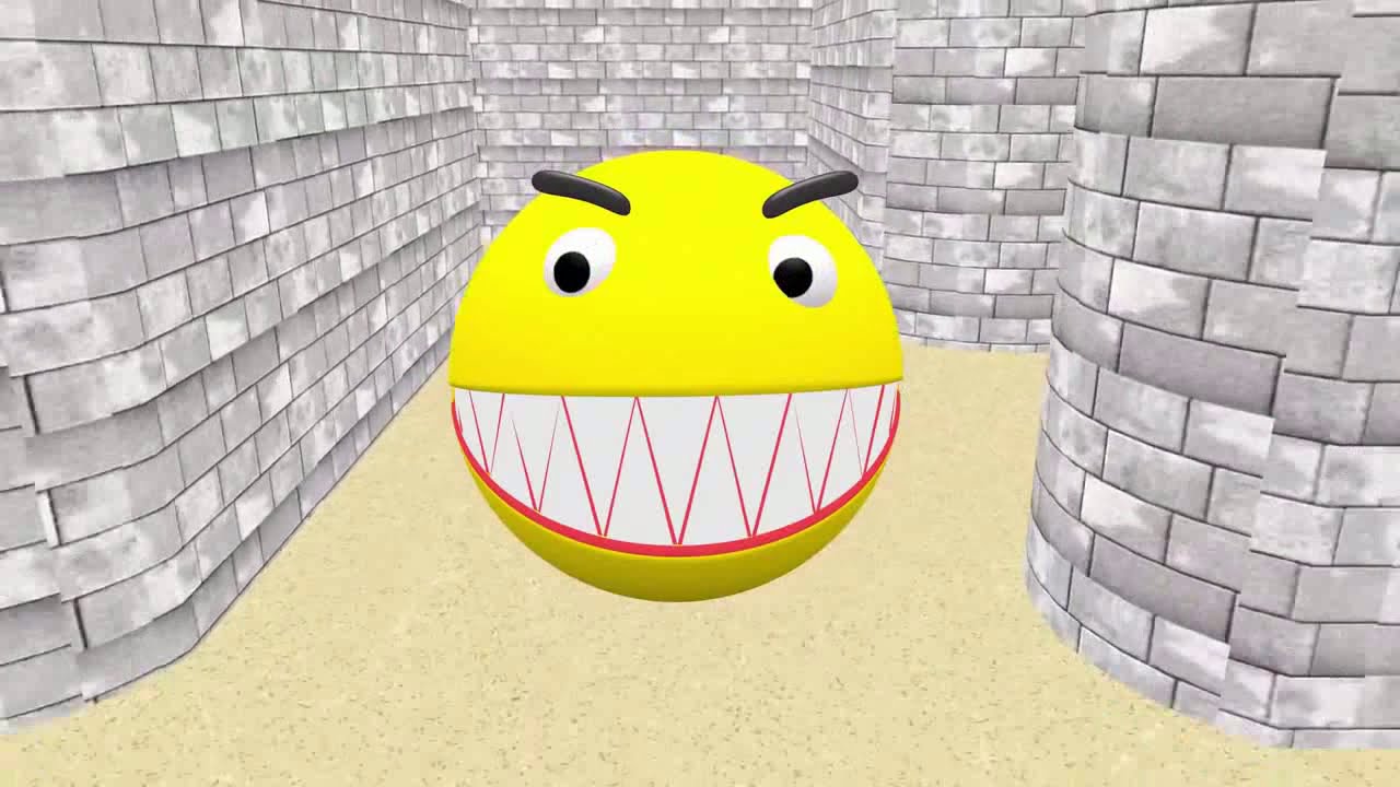 Pacman Crazy Battle Animation 3D