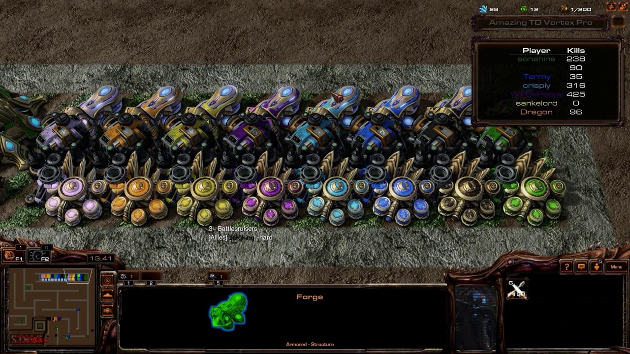 SC2 Arcade #01 - Amazing Turret Defense Vortex