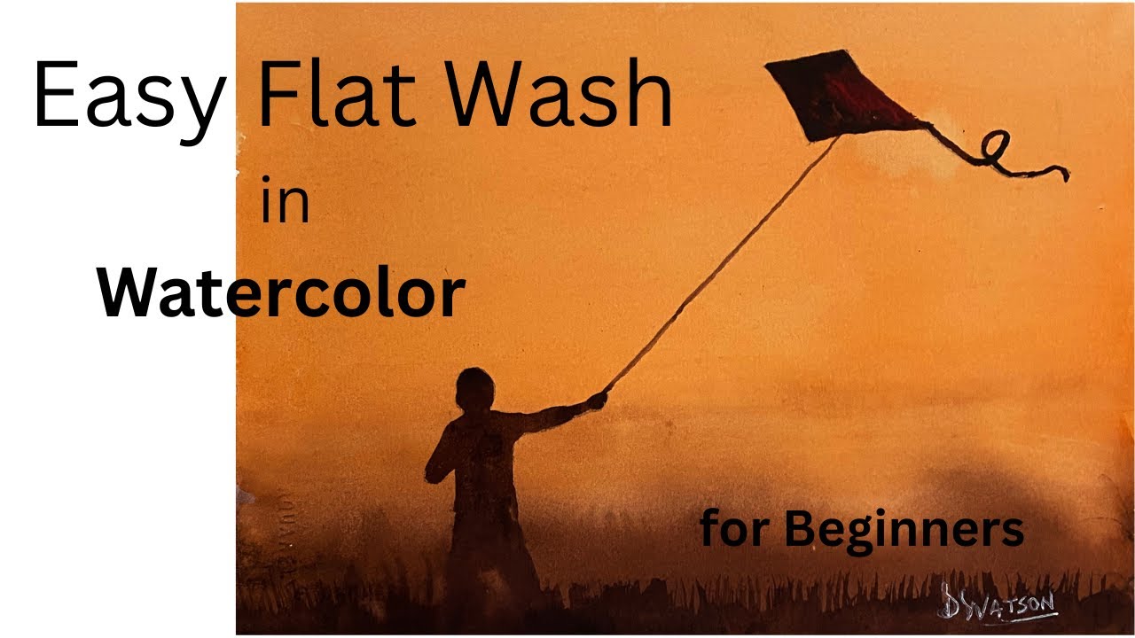 Paint the Perfect Flat Wash in Watercolor with Easy Steps - for Beginners