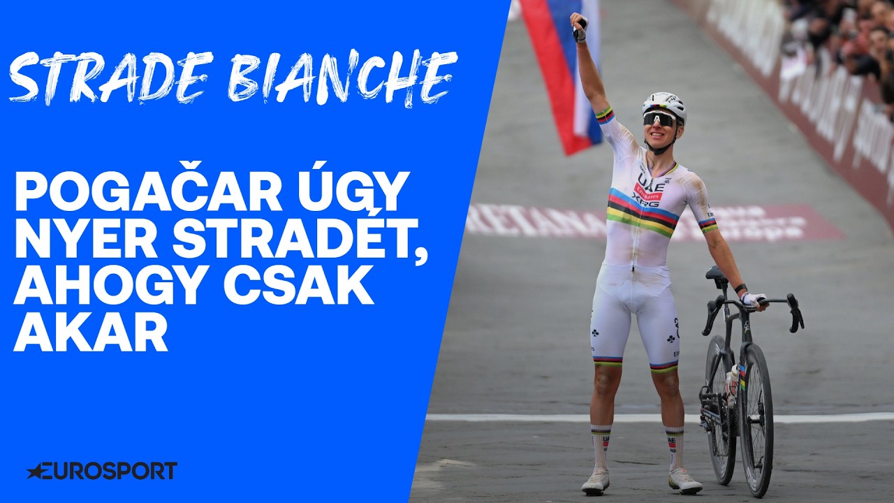Pogačar megállíthatatlan, újabb rekordokat döntött | Strade Bianche 2026 | Összefoglaló