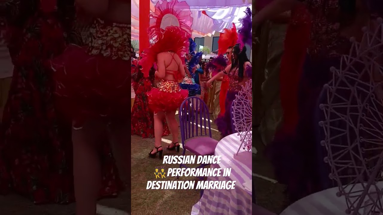 Russian dance performance in destination marriage| 