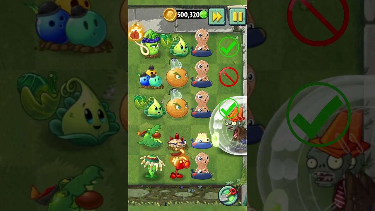 PvZ 2  -  Citron Team & Other Plant Teams Vs Hamster Ball Zombies #shorts #pvz2