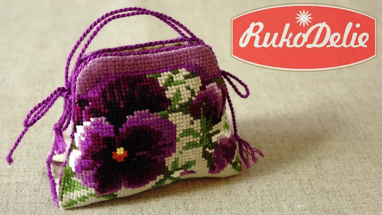Сумочка Игольница 👜 Вышивка Крестиком по набору Риолис