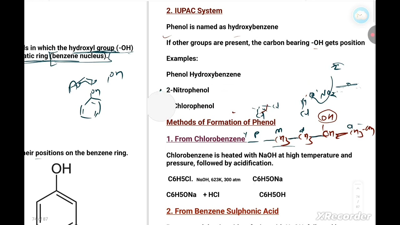 Phenols #organicchemistry # IUPAC nomenclature # preparation method # phenoxide ion # BSC semester 