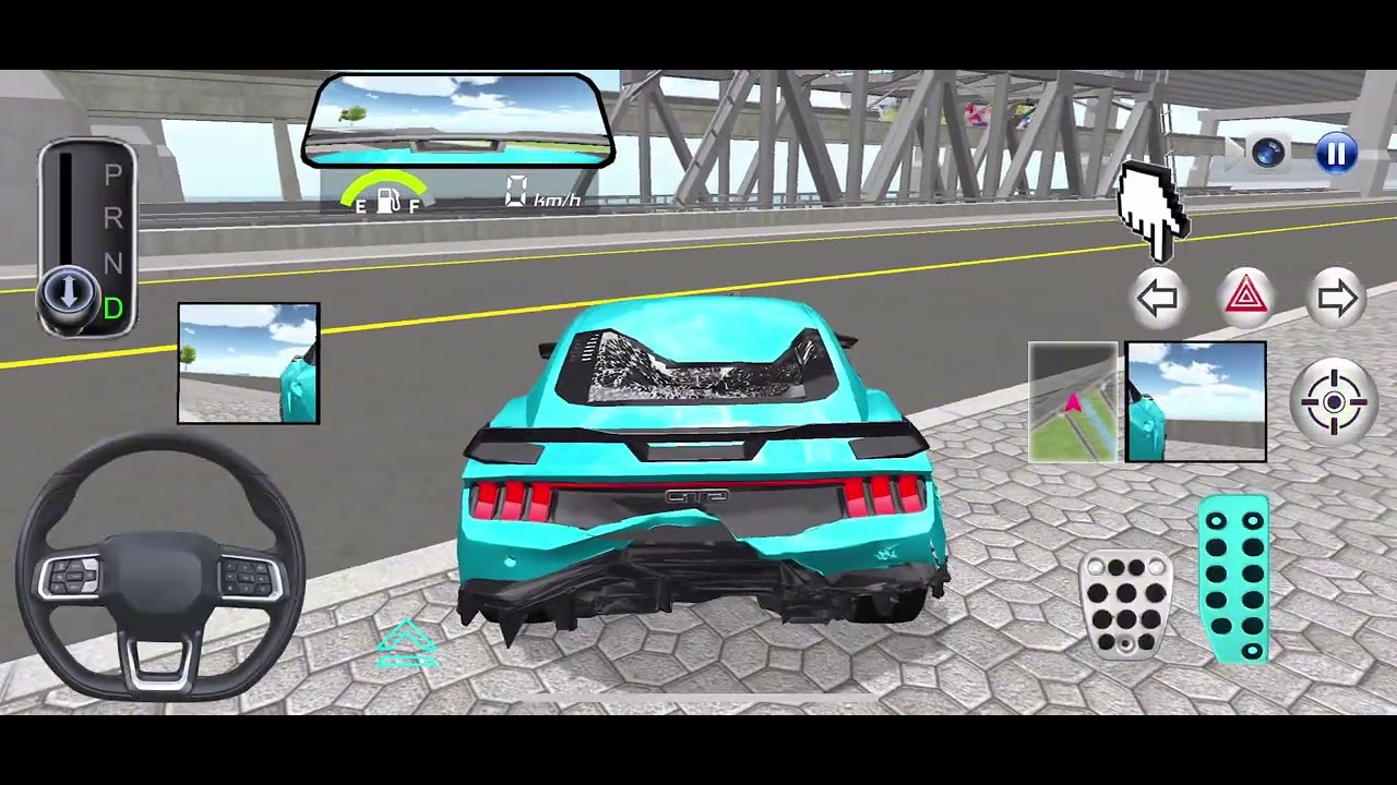 Train 🚆 se thokne pr ￼ Hyundai N Vision 74 car 🚘 ka haal 😱 kya ho gaya 🥵 #3d #driving #class #gaming
