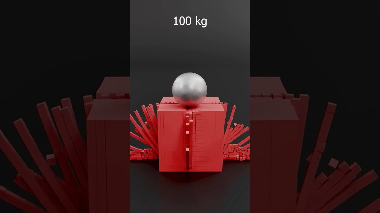 10,000 KG Impact! | Ball Drop on Cubes | Satisfying Loop Animation
