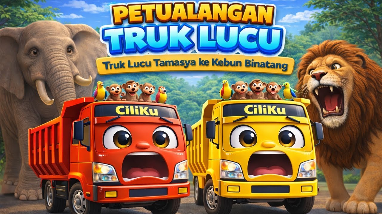 RODA RODA TRUK BERPUTAR di Kebun Binatang 🚚🎵 - Lagu Anak Terbaru 2026 | Lagu Anak Edukatif Viral 🎨