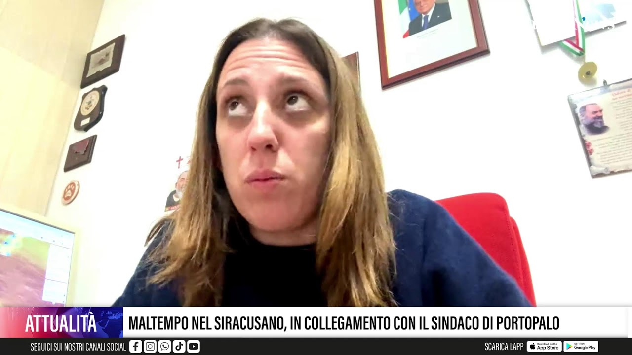 Maltempo nel siracusano, In collegamento con Rachele Rocca, sindaco di Portopalo