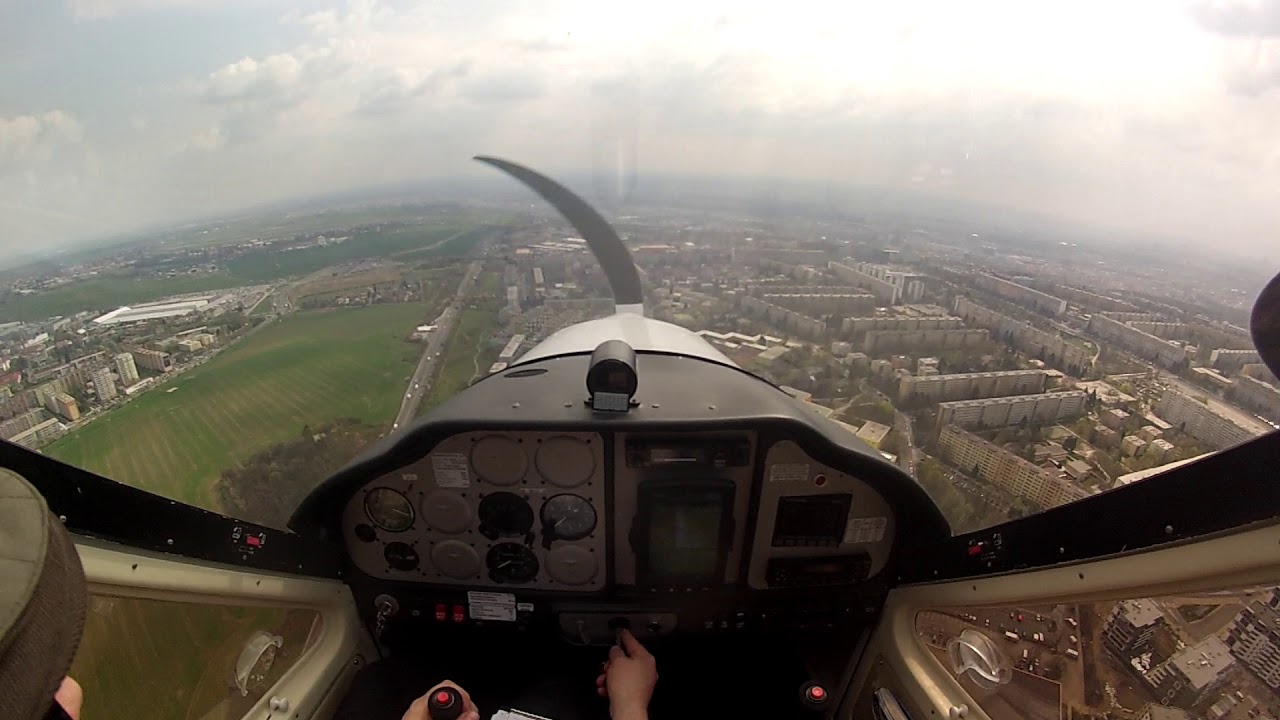 Landing at Letnany airport (Prague)