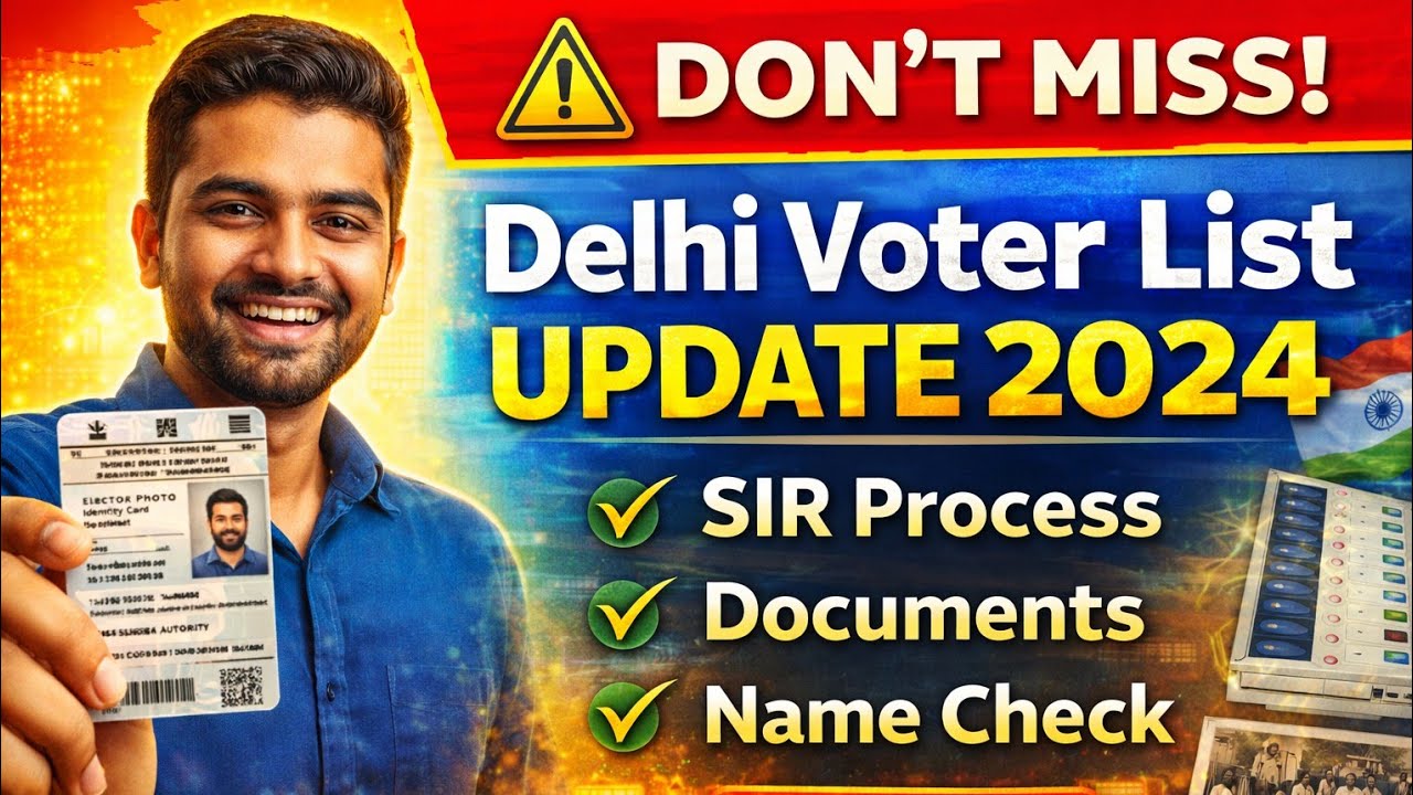 Delhi Voter List Update 2024 |  SIR Verification Process & Required Documents(Full Guide) #SIR