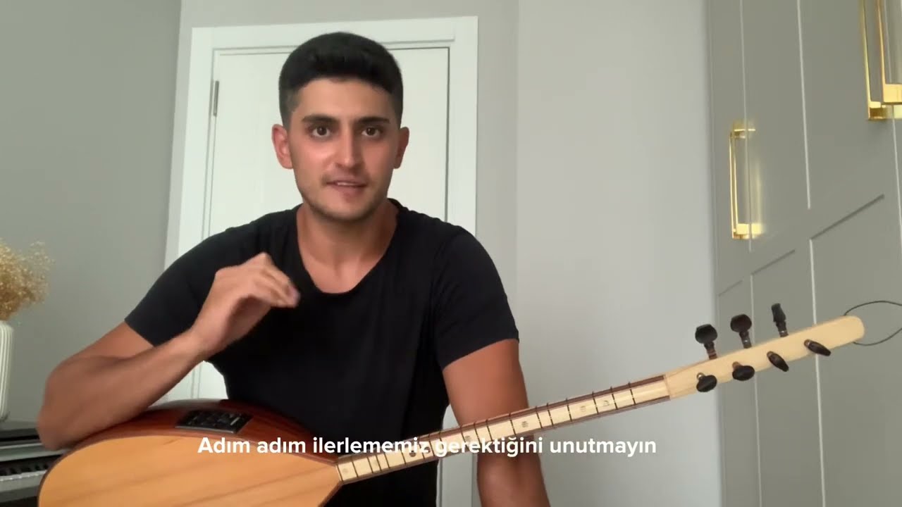 English Saz - Baglama Lesson For Beginners (Başlangıç Seviyesi İçin İngilizce Saz - Bağlama Dersi)