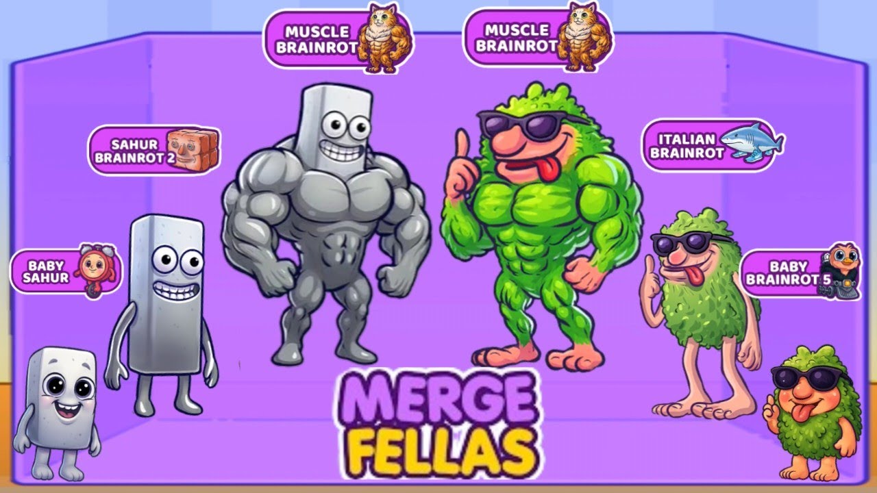 Merge Anomaly Merge Fellas Boss + Boss⁉️BABY SAHUR, SAHUR 2, MUSCLE, BRAINROT 1, BABY 5 - New Update