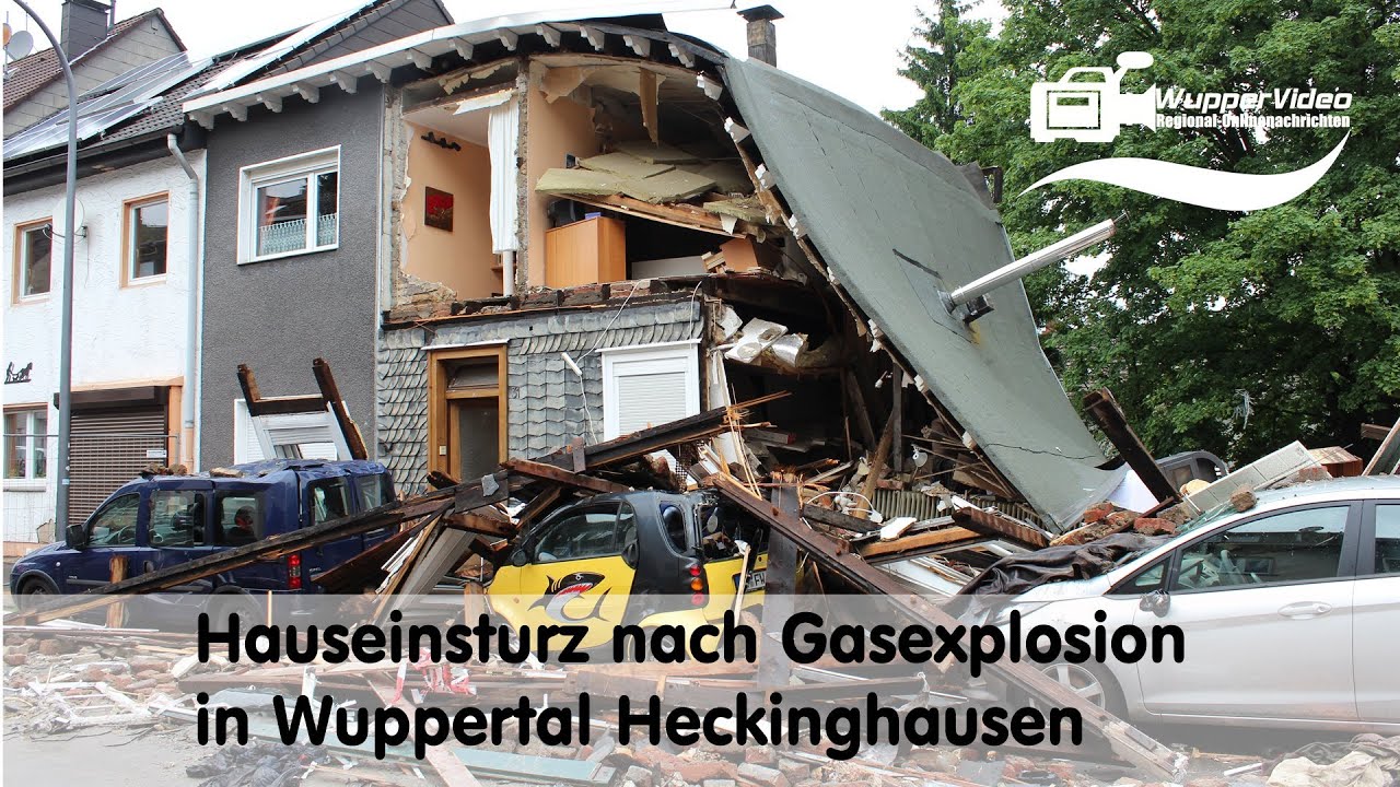 Hauseinsturz nach Gasexplosion in Wuppertal Heckinghausen