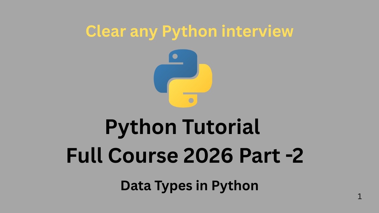 Python Tutorial Part-2 | Data Types in Python | Learn Python for Beginners | Kannada