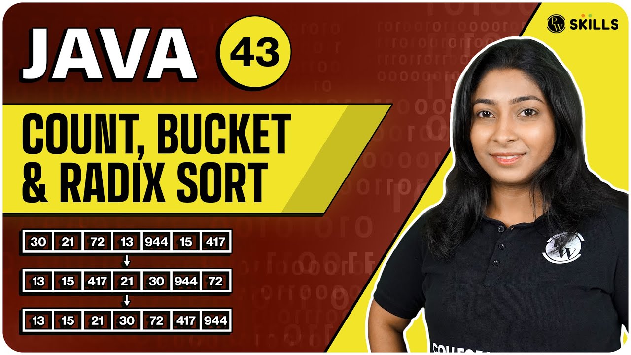 Count Sort | Bucket Sort | Radix Sort  | Lecture-43 | Java and DSA Foundation course
