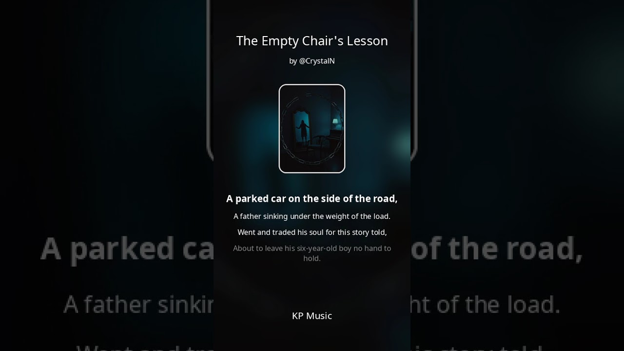 The Empty Chair's Lesson - By: Crystal Nelson ( 