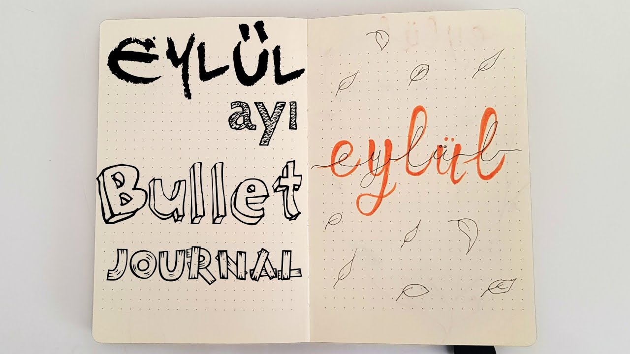 TÜRKÇE EYLÜL AYI BULLET JOURNAL ( Bujo September )