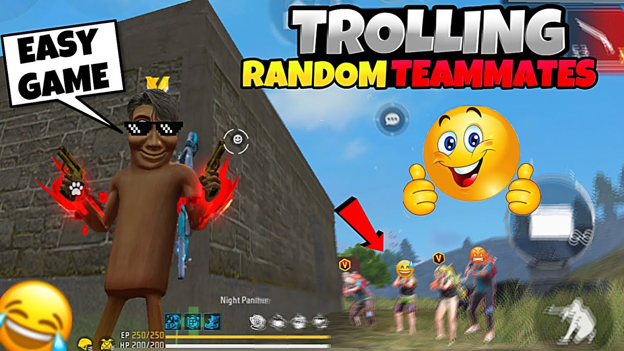 Trolling Random Pro Teammates 😂 Funny Prank | Free Fire Funny Prank Video | FF Easy Game Funny Prank