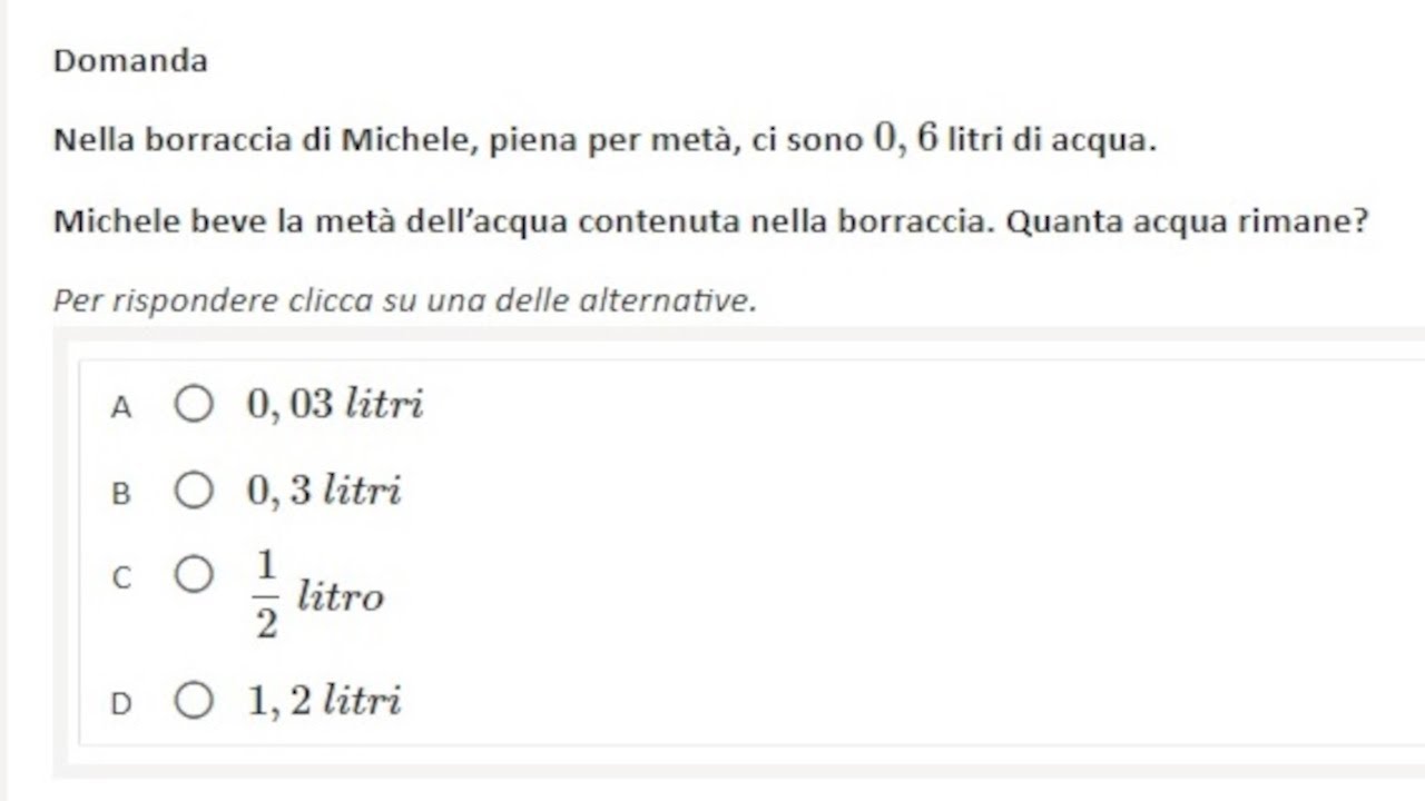 Prova Invalsi Matematica Scuola Media CBT 2018 2019 Domanda 6 SPIEGATA e RISOLTA