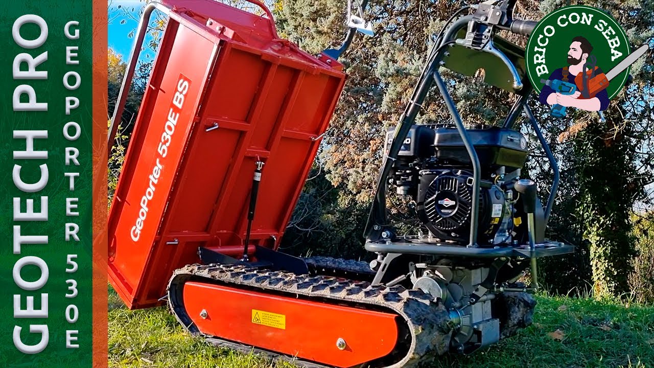 Carretilla de orugas de 7 HP para 500 Kg, ¡una bestia! GeoTech Pro GeoPorter 530E
