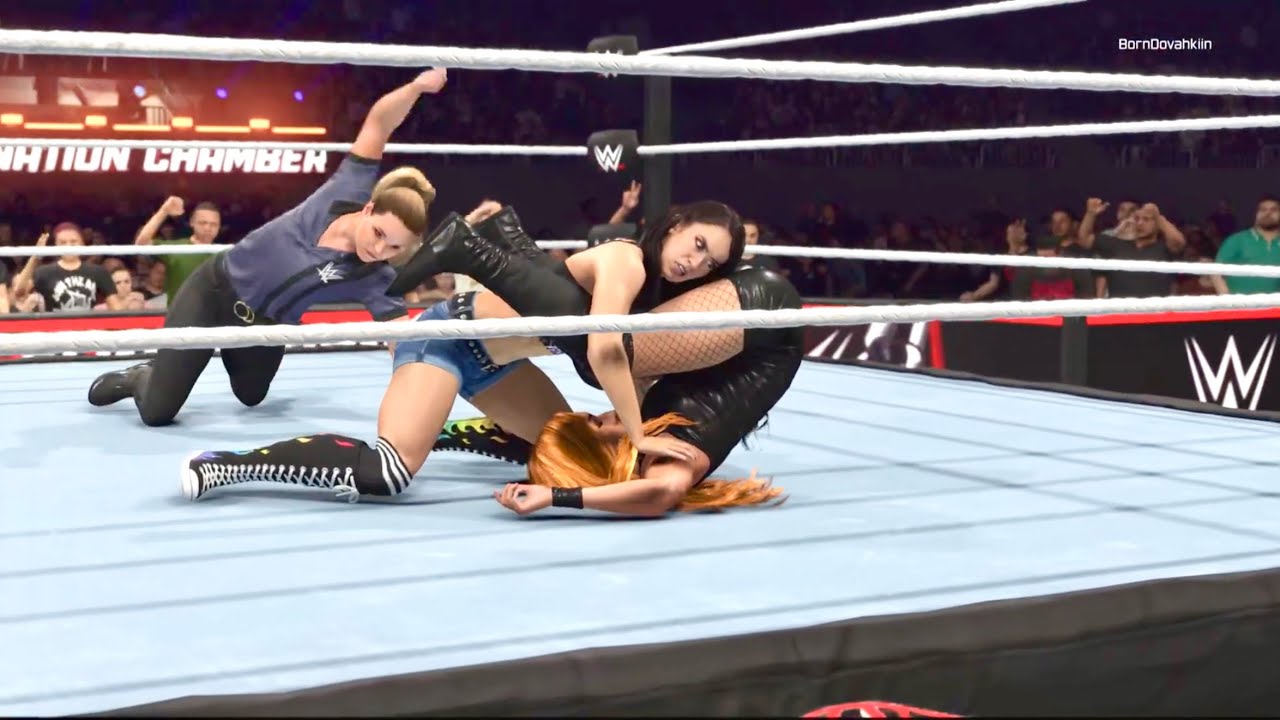 AJ Lee Vs. Becky Lynch: Women's Intercontinental Title Match, Elimination Chamber - WWE 2K26 PS5