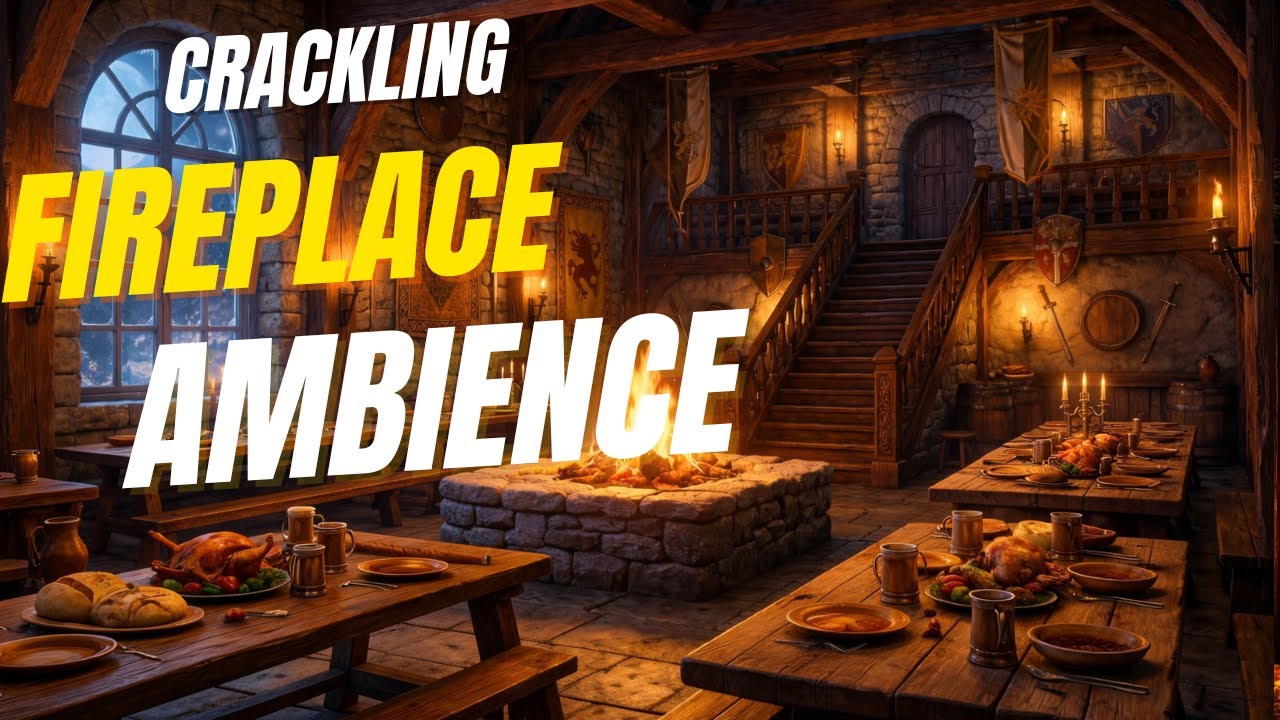 Crackling Fireplace Ambience 🔥 | Cozy Home Fire Sounds for Relaxation, Sleep & Focus (No Music)
