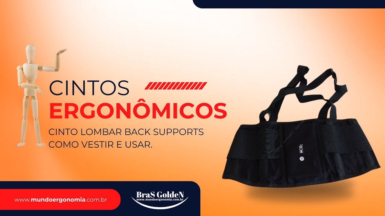 Cinto lombar Back Supports como vestir e usar