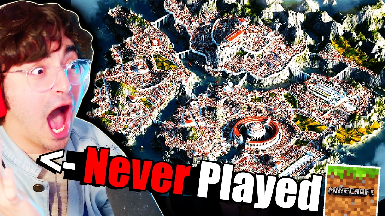 Never Played Minecraft Reacts - Ancient Kingdom Astraia | 600 Hours Minecraft Timelapse
