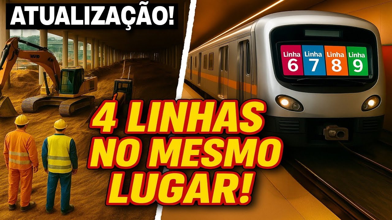 🚇 A nova MEGA ESTAÇÃO do metrô que vai CONECTAR TUDO! 🔥