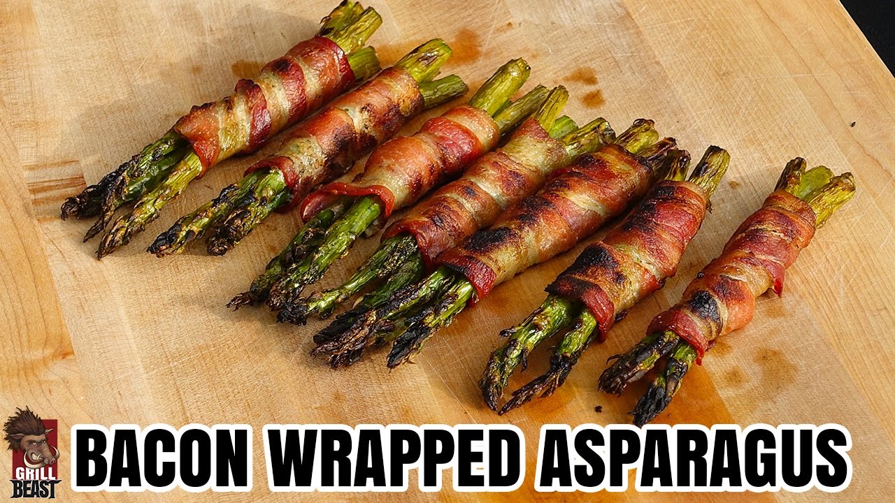 Bacon Wrapped Grilled Asparagus - Grill Beast