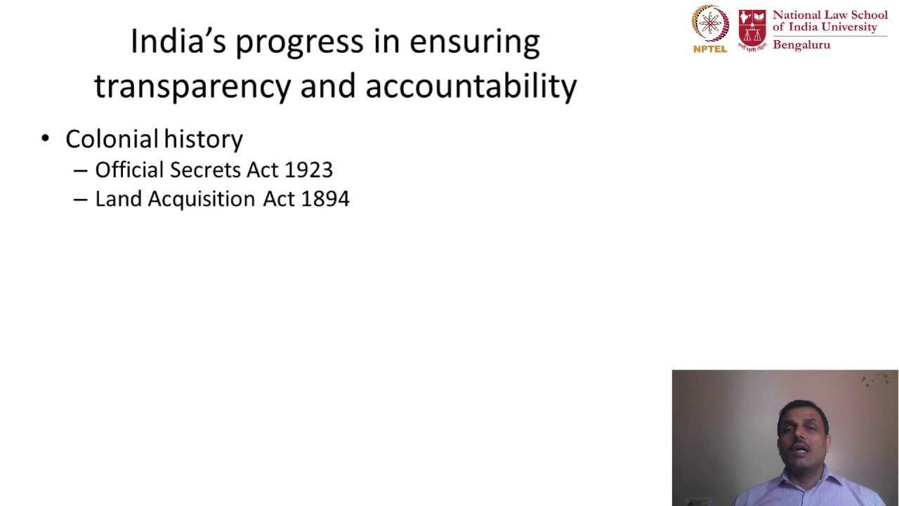 mod01lec03 - India's Progress In Ensuring Transparency and Accountability