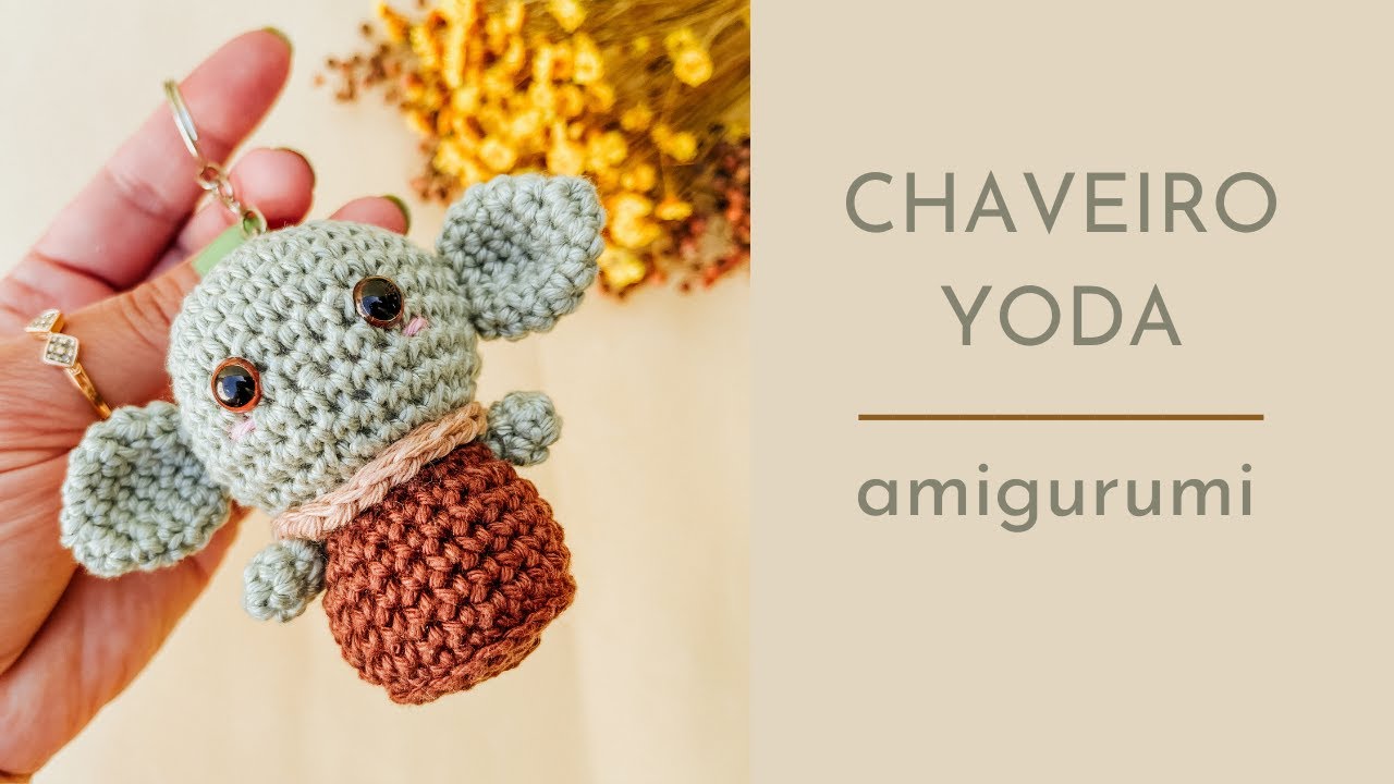 CHAVEIRO YODA - AMIGURUMI