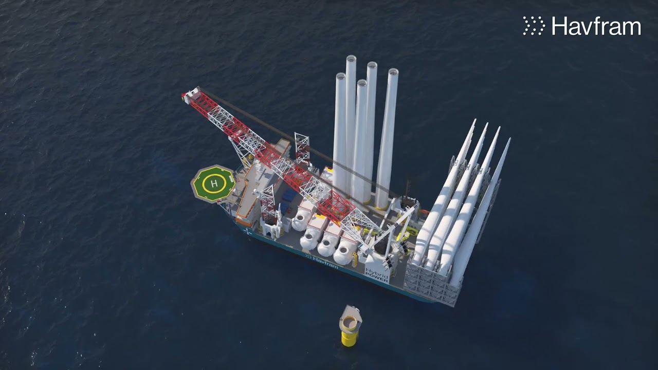 Havfram / Wind Turbine Installation vessel / animation