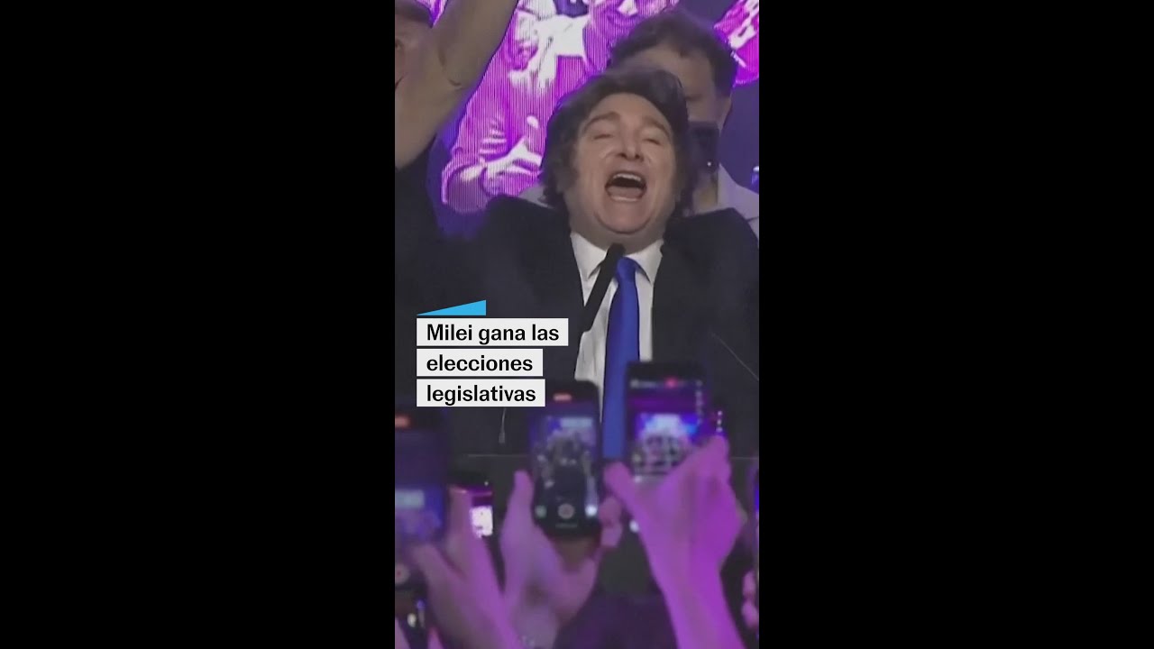 Milei celebra la victoria en las legislativas | SHORTS