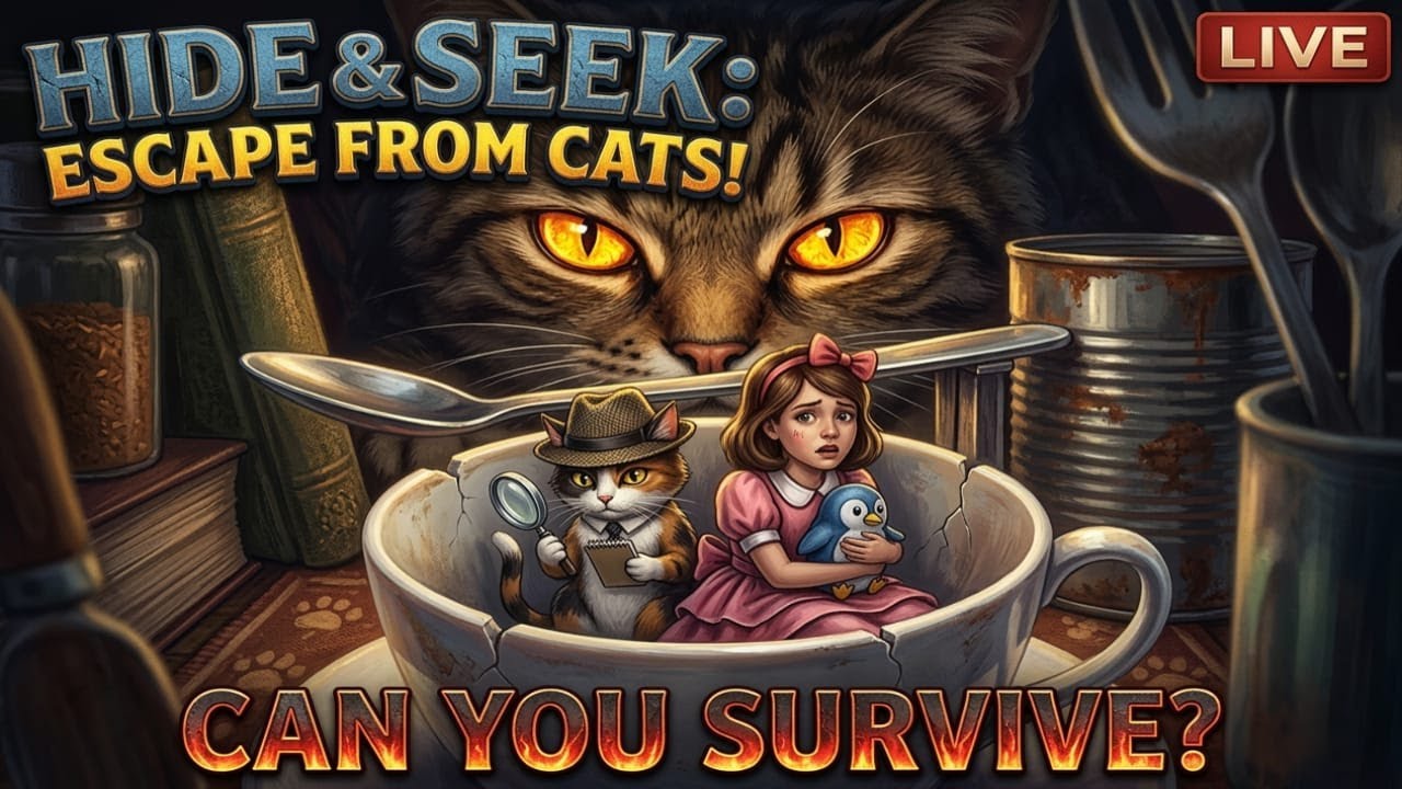 🔴 Can You Really Escape? 🤯 | Hide And Seek Cat Challenge 
#live #shortslive