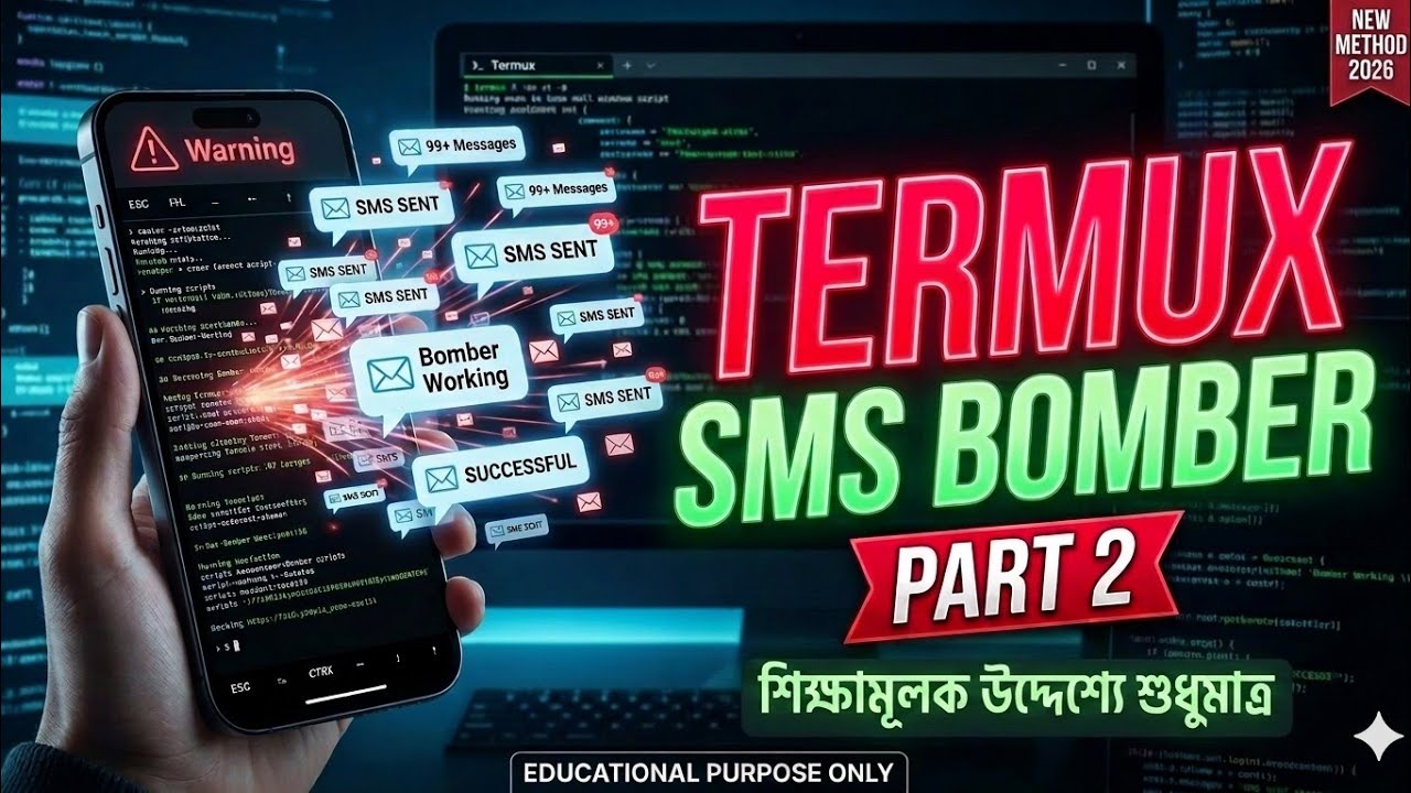 🥰Termux sms bomber part 2 very powerful sms bomber bomber bangla