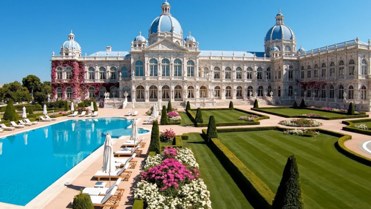 Inside the World’s Largest Majestic Palace | Sky Blue, White & Pink Royal Splendor!