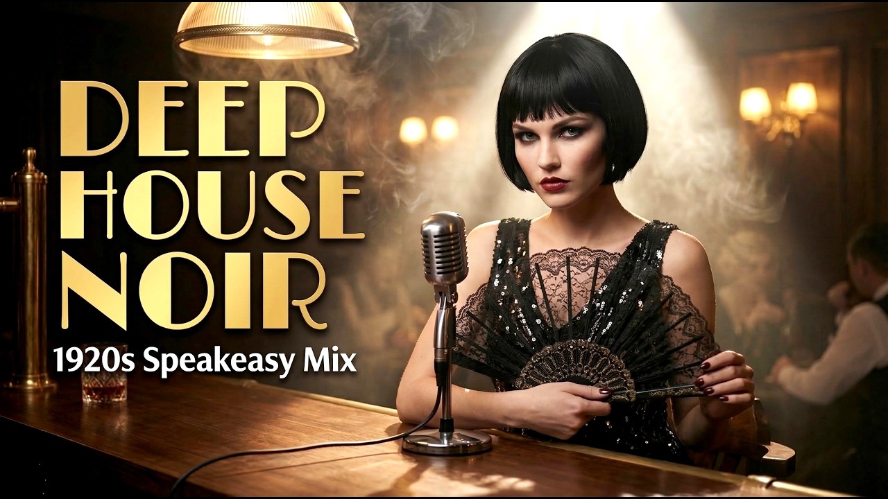 GILDED SHADOWS: Deep Organic House 🍸 1920s Noir Speakeasy Lounge [4K]